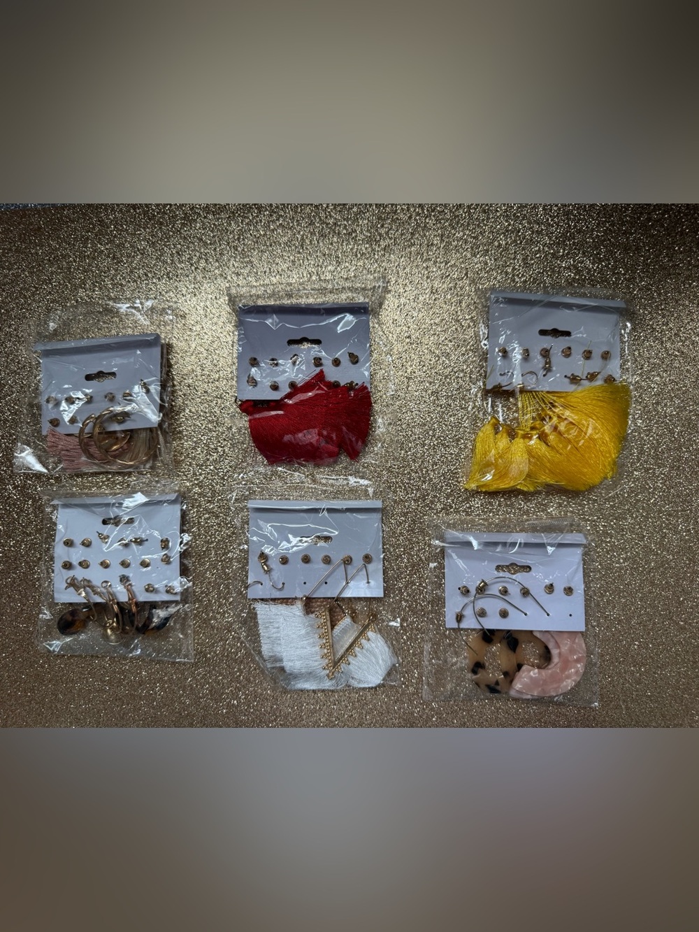 New Assorted Fashion Earrings Variety Pack -28 Pairs Tassel, Hoop & Stud Styles